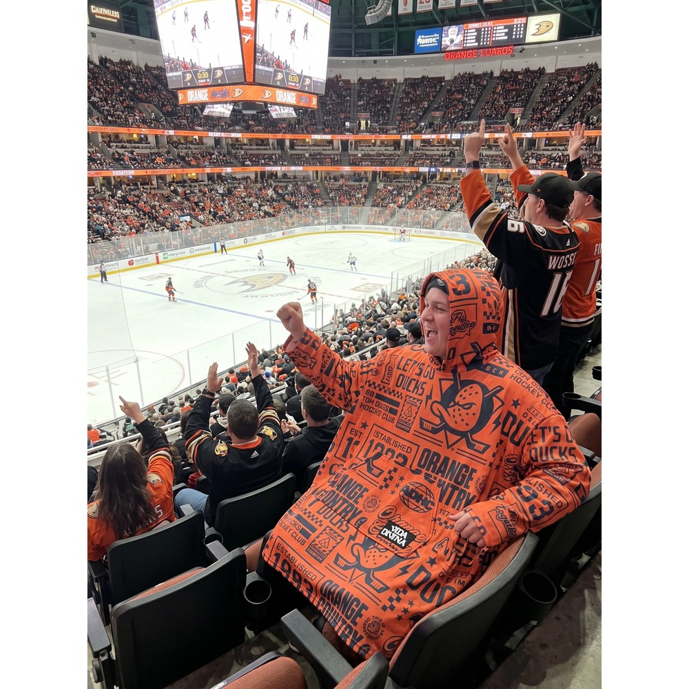 Anaheim Ducks Vida Divina SGA Wearable Blanket Hoodie Orange NHL Hockey